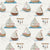 Nautical Sailboats and Buoys in Soft Blue and Cream - By The Sea Collection Image