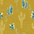 The Cactus Land Collection |  'GOLDEN CACTUS' is a lively, golden cactus fabric print, featuring playful designs and vibrant colors, perfect for adding a fun touch to your desert themed occasions. Image