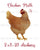 Chicken Math Tall Panel on White Brown Tonal Image