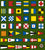 Naval Pattern, Signal Flags, Nautical Flags, Navy Green Background Image