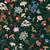 Wildflower & Mushrooms & Butterflies Oh My - forest green - Cabin Country Image
