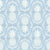 Pineapple Fruit Damask Ivory on Fog Blue Image