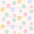 Polka dots crayon drawn pastel colors Image