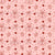 Teddy Bears and Strawberries Red Line Art on Pink Image