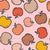 Bushels of Apples on Pink Image