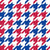 Team Spirit Football Houndstooth in Buffalo Bills Colors Royal Blue and Red Image