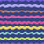 Hand Drawn Rainbow Wavy Stripes on Navy Blue Image
