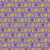 LOVE All Over Typography with Hearts in Golden Brown on Purple Image