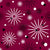 Atomic Sparkles Wall Paper  - Burgundy Red-  Mid-Century, Vintage Home,  Retro Snowflakes Image