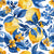 One In A Lemon Blue/Yellow Coastal Lemon Floral On White Image