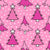 Holiday Trees Joyful Christmas Doodles in Pink Image