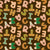 Merry Christmas Gingerbread Cookie Letters on Brown Image
