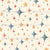 Retro 80s Star Print on Cream, 80s Mix Tape Collection by JuneyB Design Image