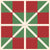 Geometric Snowflake Red Green White Image