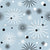 Atomic Sparkles  Wallpaper Powder Blue Mid-Century, Vintage, Retro Snowflakes MCM 50s Style Image