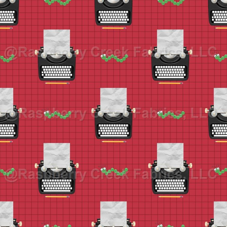 Black Typewriters in Red - Back To School Collection