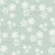 Tossed textured winter falling snowflakes on a mint green background Image