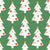 Jolly Christmas trees on green Image