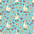 Spring Ducks Hearts and Daisy Flowers Blue Image