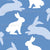 Bunnies blue - hop into spring Image