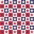 Checkered Red, Blue and White American Stars Image