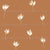 dainty painted leaves pink on white on terracotta brown Image