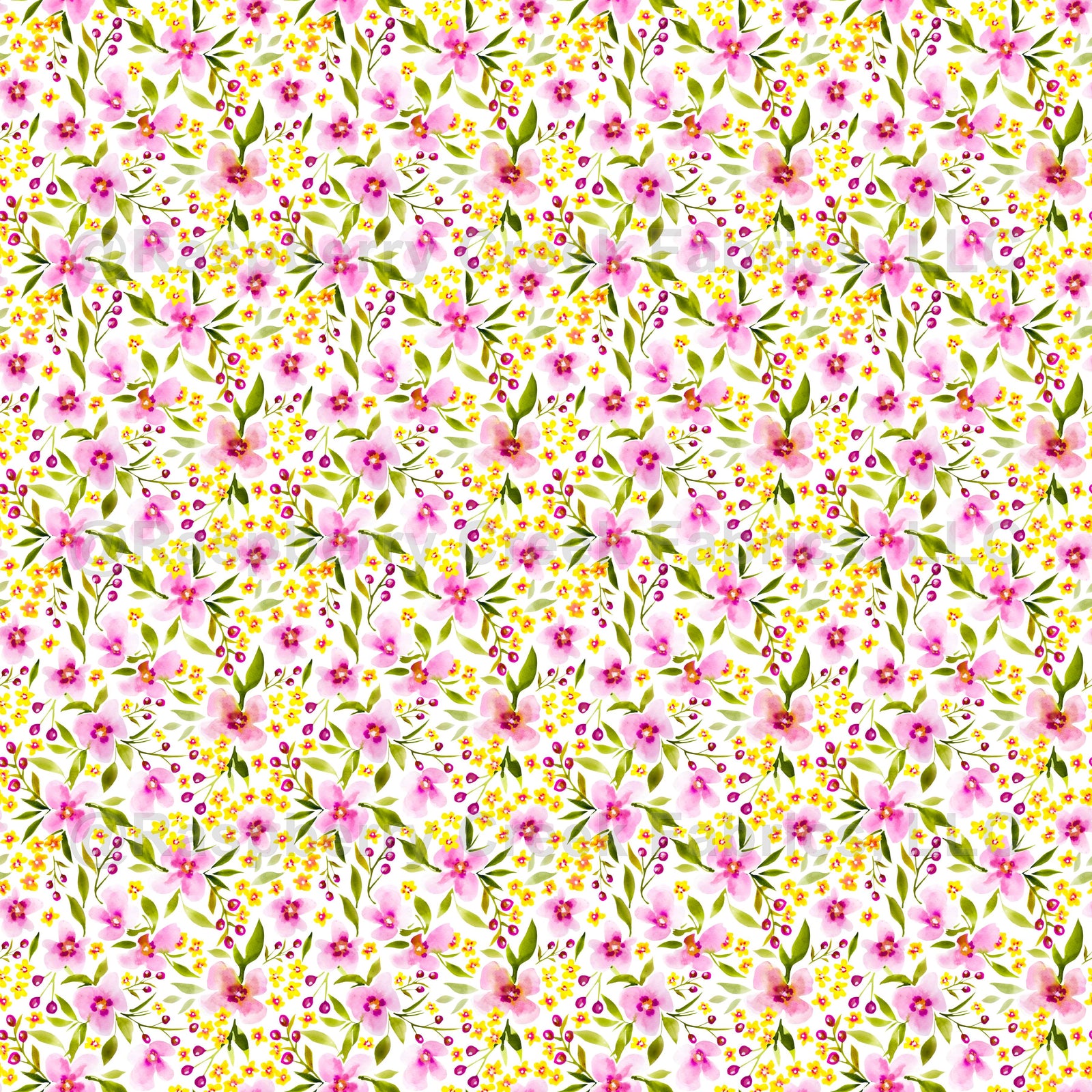 Spring Meadow-Pink and Yellow, Small Scale