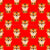 Cute Cartoon Baby Tiger on Red Wallpaper Image