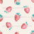 Spring Fling Strawberry Serenade: juicy red strawberries tossed on a cream background Image