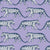 Navy Blue and White Tigers on Lavender Purple Image