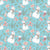 Christmas Snowman on Light Blue Image