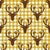Rustic Deer Heads on Golden Yellow Checker Image