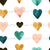 Colorful Retro Watercolor Hearts Image