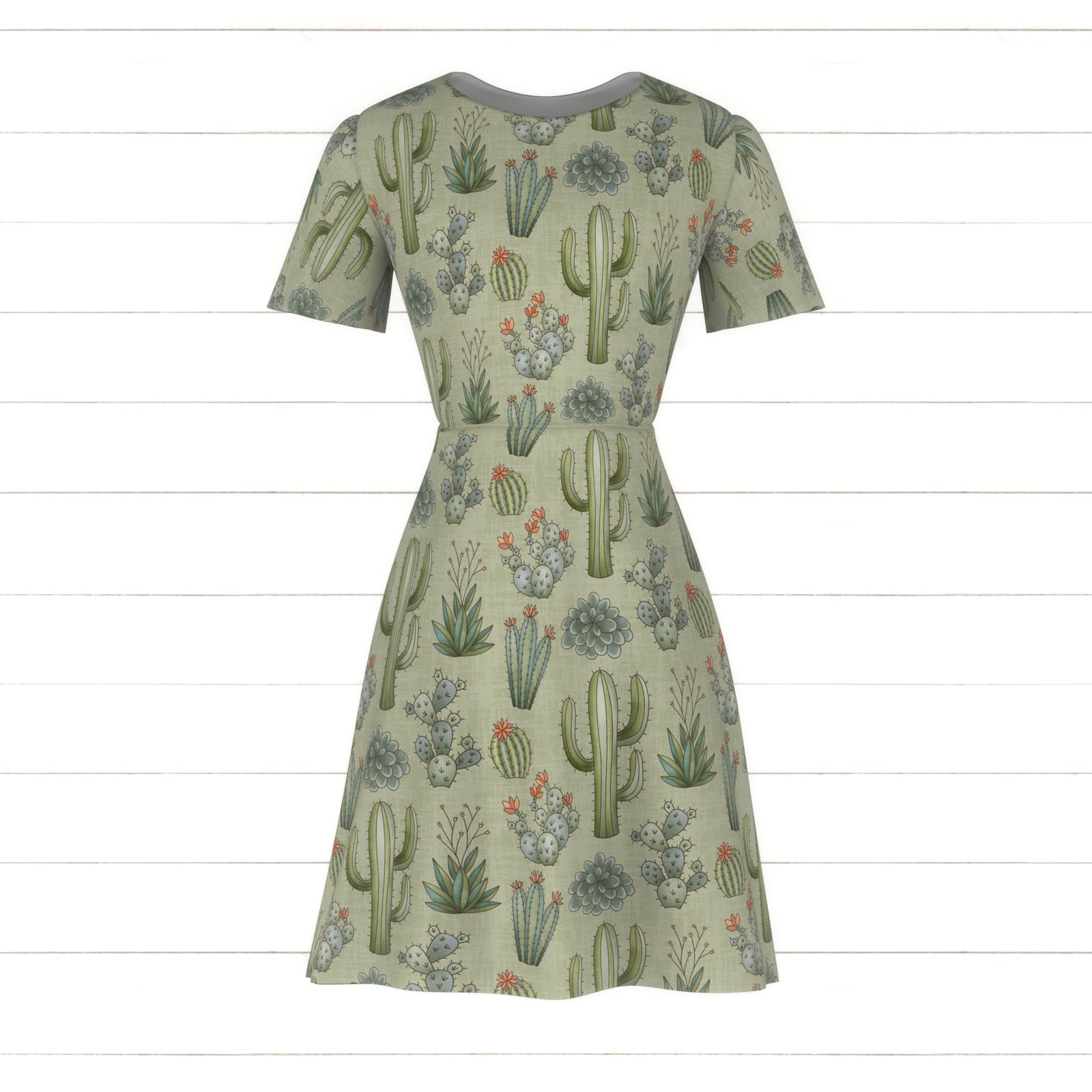 Mesa Cactus Aloe Fabric, Raspberry Creek Fabrics, watermarked