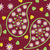 Daisy madness collection coordinate 2 pattern in Viva Magenta and Burgundy background Image
