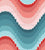 zigzag bargello waves in pink, red and teal Image