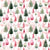 Winter Collection:  Christmas Forest Of Watercolor Pine Trees Image