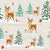 Sand Hunter Green Red and White Vintage Christmas Deer in Snow Image