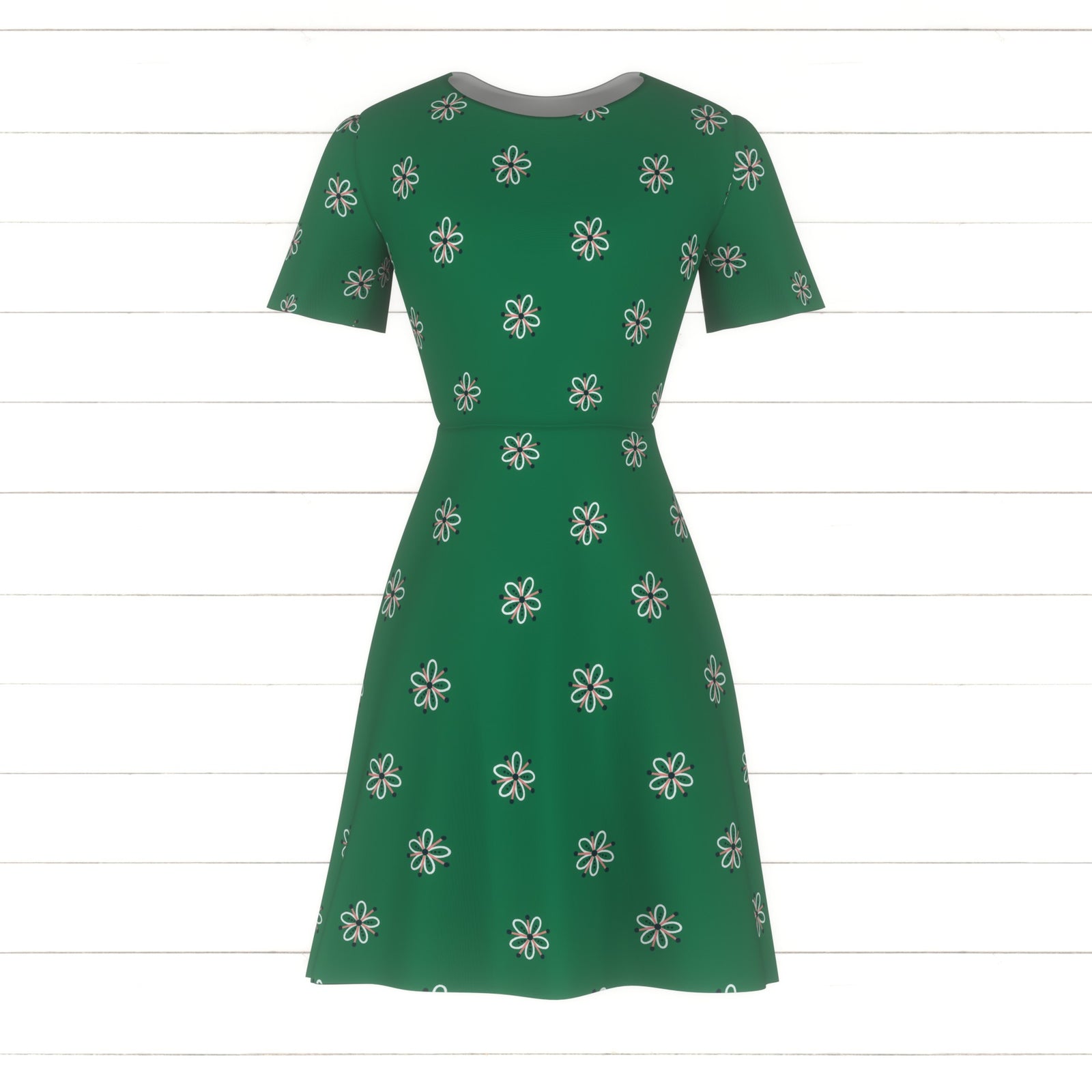 floral ice crystals green