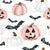 October Moon Pink Halloween Jack-O-Lanterns, White Pumpkins Image