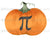 Tonal orange and green pumpkin pie (Pi) Panel on White Image