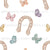 Horseshoes And Butterflies On White | Unicorns & Rainbows Collection By JuneyB Design Image