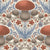 Autumnal undergrowth damask - mushrooms, acorns and fall leaves fabric Image