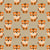 Cute Cartoon Baby Tiger on Khaki Brown Image