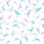 Pastel Lavender, Teal and Blue Gray Freshwater Crayfish Scattered on a White Background. Image