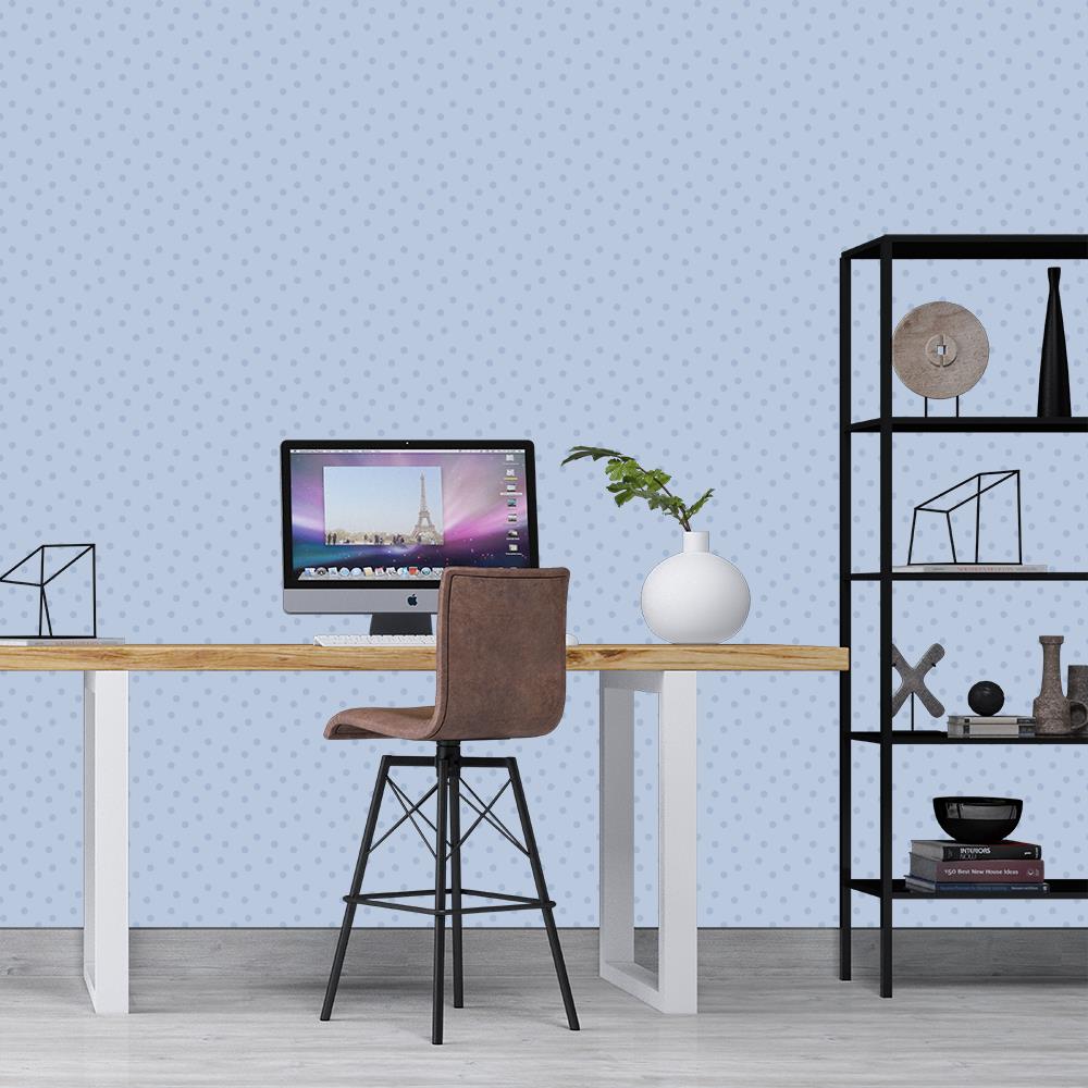 Modern Polka Dots 2 on Ice Blue