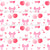 Cherry With Bows And Tiny Hearts Design In Blush And Hot Pink Image
