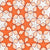 Orange and white stars on peach Image