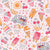 Watercolor Summer Treats Toss | Ice Cream Truck Fun | Treat Truck Summer Collection by Brayberry Design [Small Scale] Image
