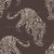 Cream Walking Leopards on Deep Red Image